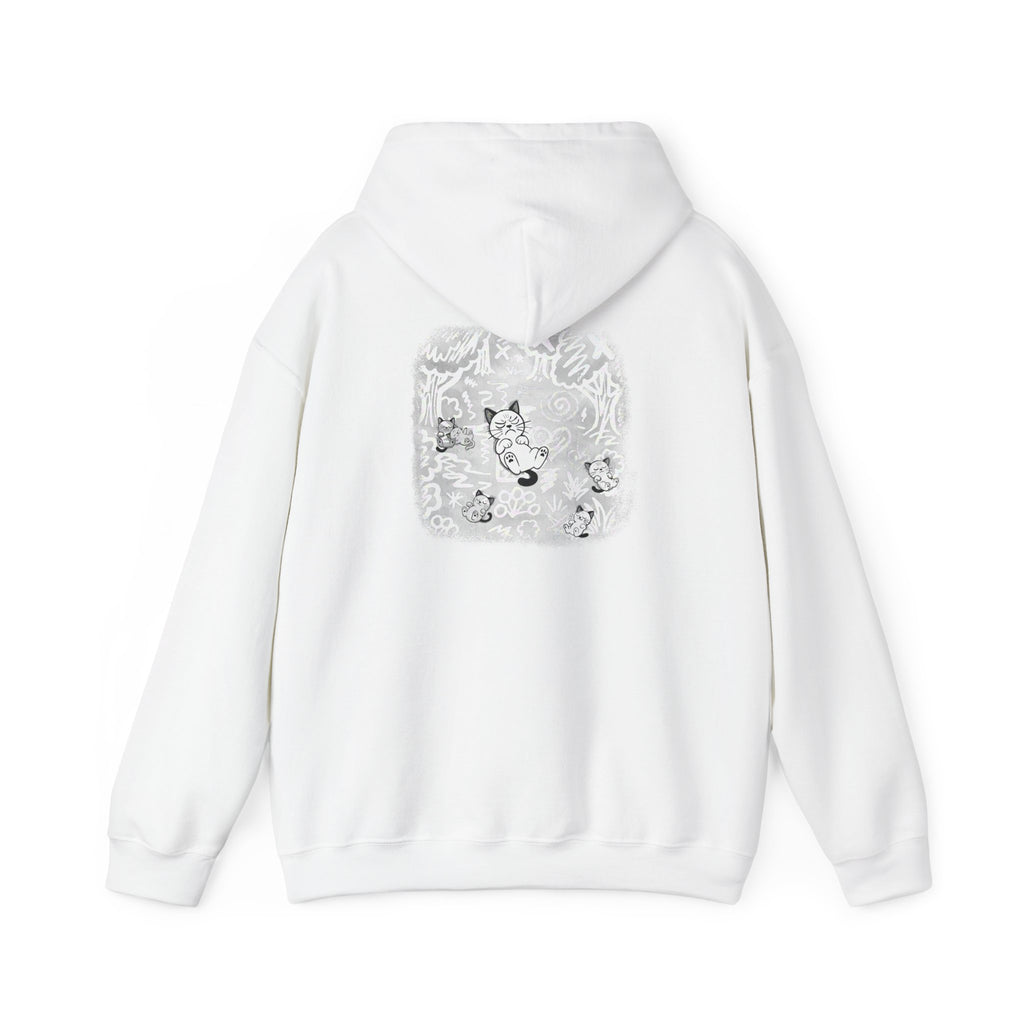 Cat Dreamscape Hoodie — Whimsical Retro Cat Graphic Pullover