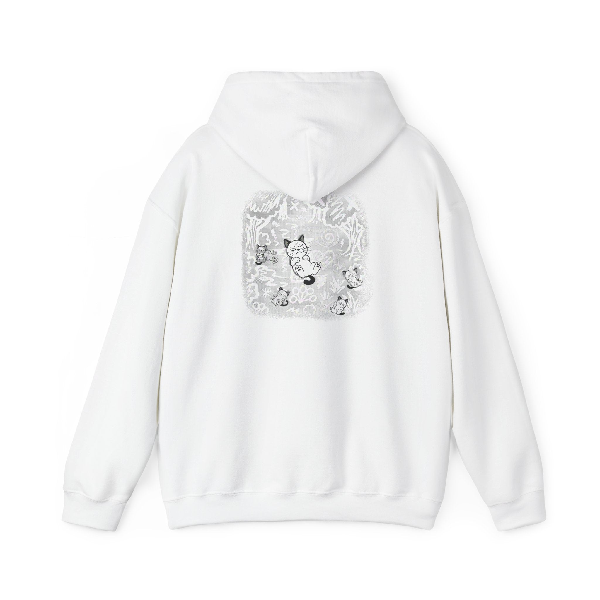 Cat Dreamscape Hoodie — Whimsical Retro Cat Graphic Pullover