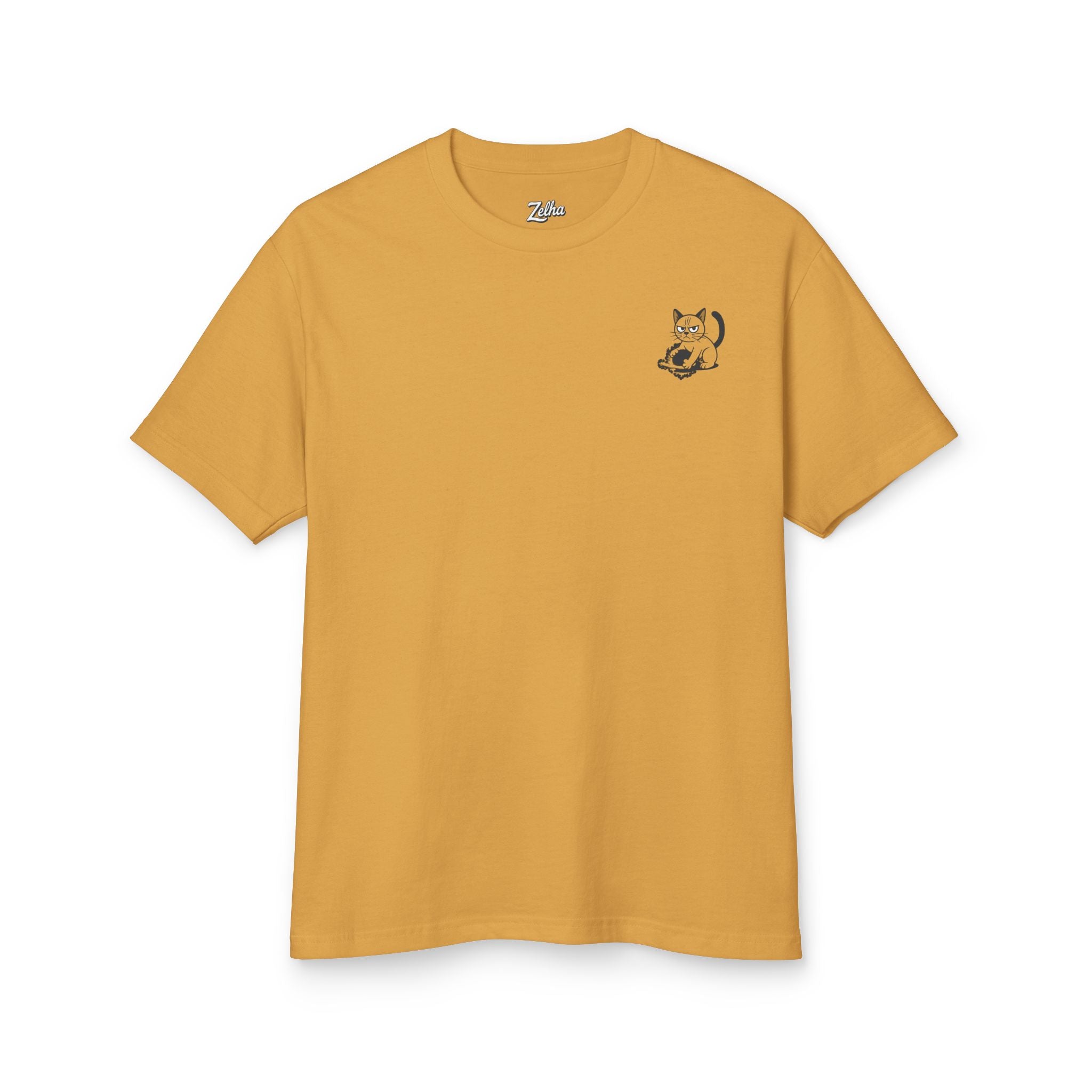 Cotton Tee Black Hole Cat Retro Vintage