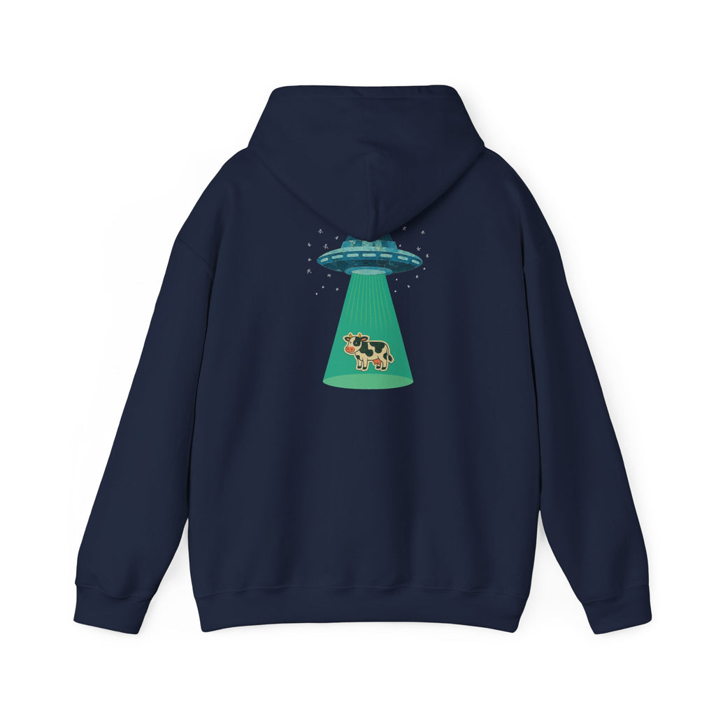 Cat Cow Abduction Hoodie — Cute UFO Graphic Pullover
