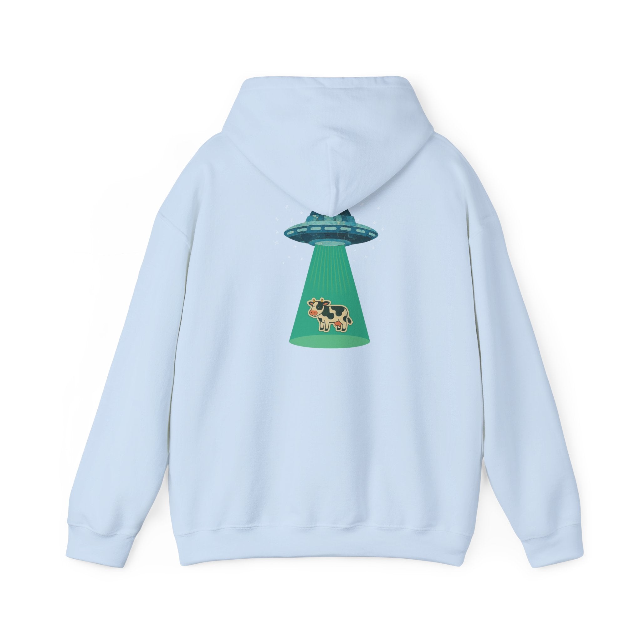 Cat Cow Abduction Hoodie — Cute UFO Graphic Pullover