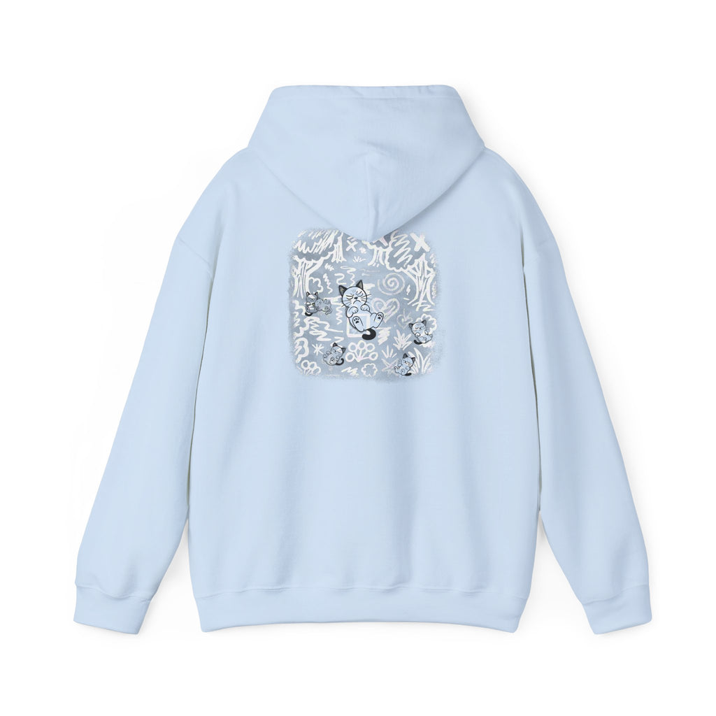 Cat Dreamscape Hoodie — Whimsical Retro Cat Graphic Pullover